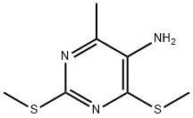 4-Methyl-2,6-bis(methylthio)-5-pyrimidinamine Structure