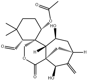 (1R)-9-Acetyl-10,13-dideoxy-1-deoxo-1α,5α-dihydroxy-10-oxo-9,10-secoenmein Structure