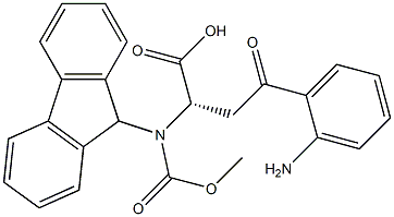 Benzenebutanoic acid, 2-amino-α-[[(9H-fluoren-9-ylmethoxy)carbonyl]amino]-γ-oxo-, (αS)- Struktur