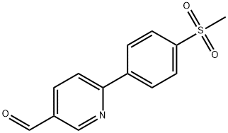 6-(4-Methanesulfonyl-phenyl)-pyridine-3-carbaldehyde Struktur