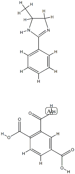 benzene-1,2,4-tricarboxylic acid, compound with 4,5-dihydro-4-methyl-2-phenyl-1H-imidazole (1:1) Structure