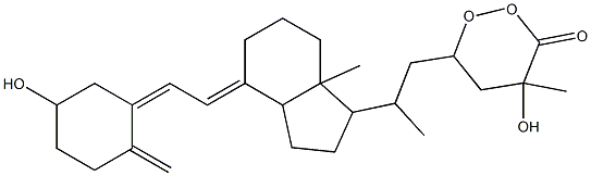 25-hydroxyvitamin D3-26,23-peroxylactone Struktur