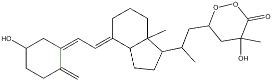 25-hydroxyvitamin D3-26,23-peroxylactone Structure