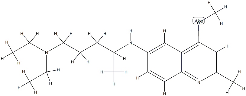1,4-Pentanediamine, N(sup 1),N(sup 1)-diethyl-N(sup 4)-(4-methoxy-2-me thyl-6-quinolinyl)- Struktur