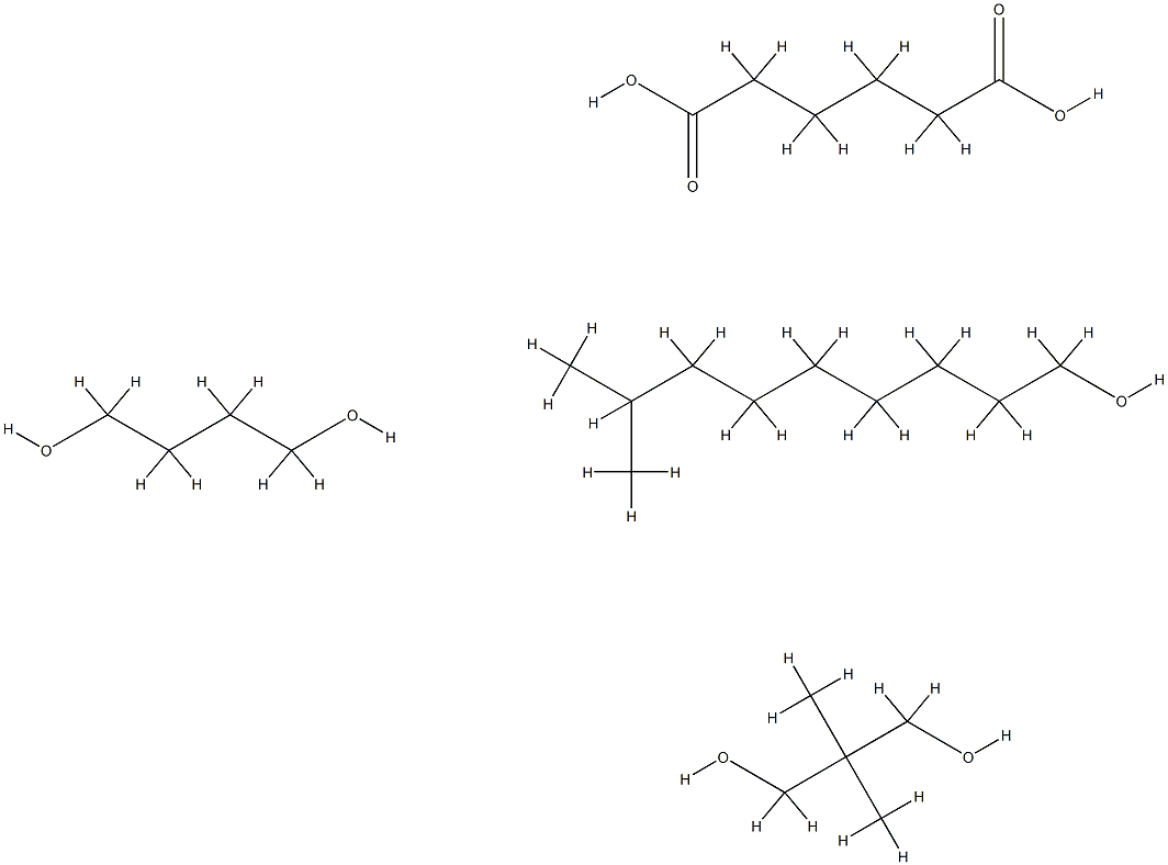 Hexanedioic acid, mixed esters with 1,4-butanediol, isodecanol and neopentyl glycol Struktur