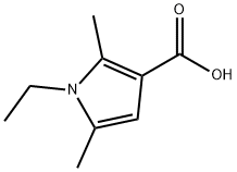 1-エチル-2,5-ジメチル-1H-ピロール-3-カルボン酸 化学構造式