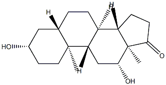 3β,12β-Dihydroxy-5α-androstan-17-one 结构式