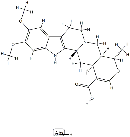 (3beta,19alpha,20alpha)-16,17-didehydro-10,11-dimethoxy-19-methyloxayohimban-16-carboxylic acid Structure