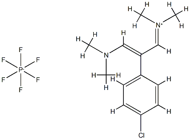 (METHANAMINIUM,N-[(2E)-2-(4-CHLOROPHENYL)-3-(DIMETHYLAMINO)-2-PROPENYLIDENE]-N-METHYL-, HEXAFLUOROPHOSPHATE(1-) ) 结构式