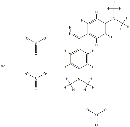 Silicic acid, molybdenum salt, compd. with 4,4'-carbonimidoylbis[N,N-dimethylbenzenamine] Structure