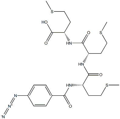 4-azidobenzoyltrimethionine Struktur