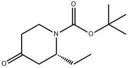 1-N-Boc-2(R)-ethyl-piperidin-4-one, 852051-06-0, 结构式