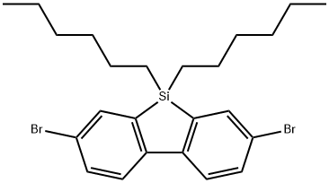 2,7-Dibromo-9,9'-dihexyl-9H-9-dibenzosilole Structure