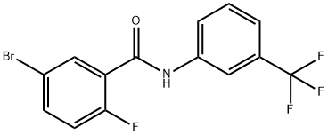 5-bromo-2-fluoro-N-[3-(trifluoromethyl)phenyl]benzamide Struktur