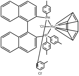 [(R)-Tol-Binap RuCl benzene]Cl Struktur