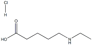 5-(ETHYLAMINO)- PENTANOIC ACID-HYDROCHLORIDE (1:1), 854878-81-2, 结构式