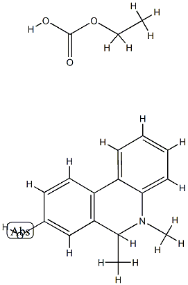 8-Phenanthridinol,  5,6-dihydro-5,6-dimethyl-,  ethyl  carbonate  (5CI) 化学構造式