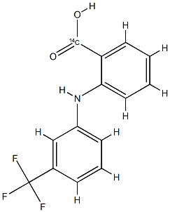 Benzoic-carboxy-14C  acid,  2-[[3-(trifluoromethyl)phenyl]amino]-  (9CI) 结构式