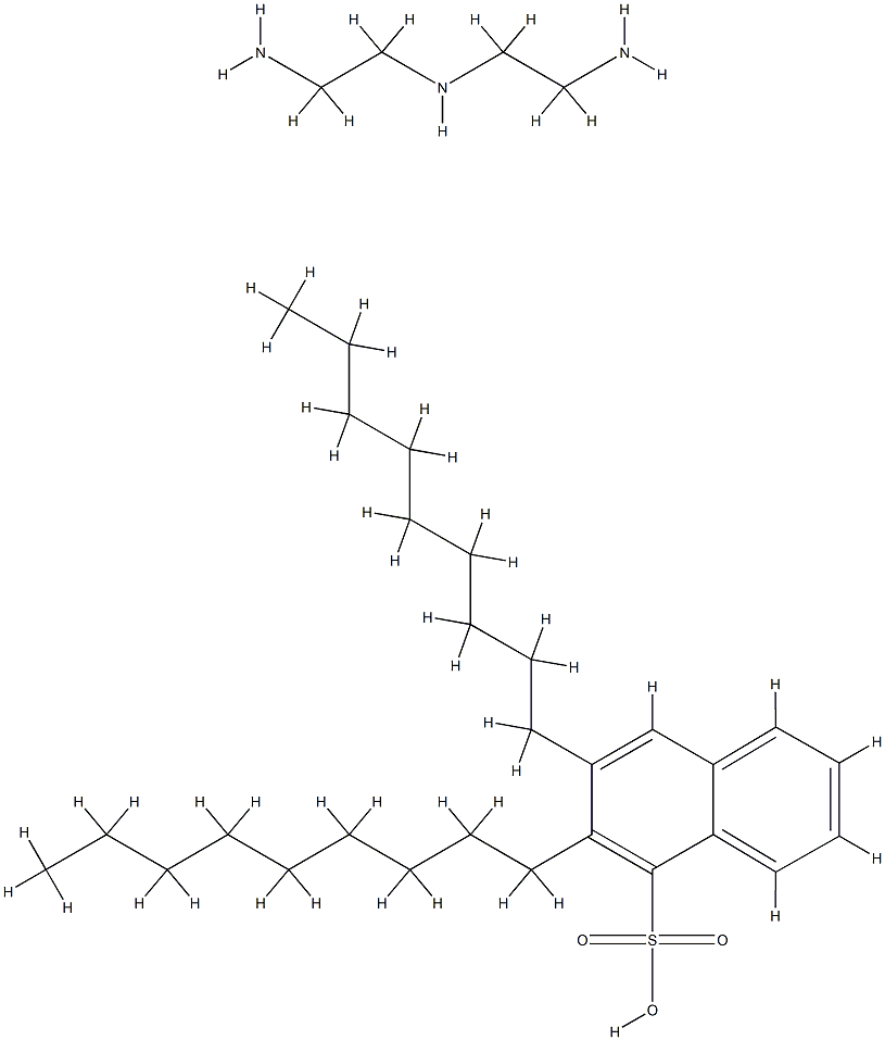 dinonylnaphthalene-1-sulphonic acid, compound with N-(2-aminoethyl)ethane-1,2-diamine (5:2) Structure