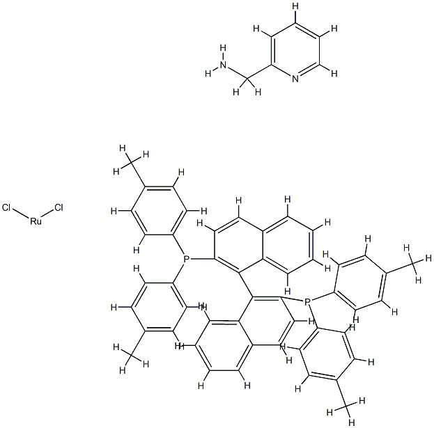 (R)-TOL-BINAP RUCL2 AMPY, 858116-31-1, 结构式