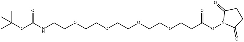 叔丁氧羰基-四聚乙二醇-丙烯酸琥珀酰亚胺酯, 859230-20-9, 结构式