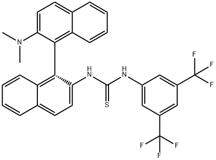 N-[3,5-bis(trifluoroMethyl)phenyl]-N'-[(1R)-2'-(diMethylaMino)[1,1'-binaphthalen]-2-yl]- Thiourea Structure