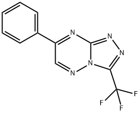 4-phenyl-9-(trifluoromethyl)-1,2,5,7,8-pentazabicyclo[4.3.0]nona-2,4,6 ,8-tetraene Struktur
