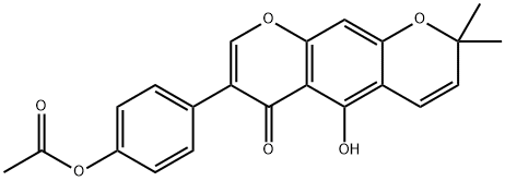 乙酸猫尾草异黄酮酯,86989-18-6,结构式