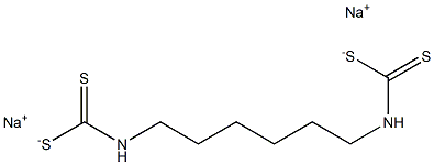 1,6-Hexanediylbis(dithiocarbamic acid sodium) salt Structure