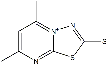 3,4-thiadiazolo(3,2-a)pyrimidin-4-ium,2,3-dihydro-5,7-dimethyl-2-thioxo-hy Structure