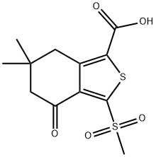 Benzo[c]thiophene-1-carboxylic acid, 4,5,6,7-tetrahydro-6,6-dimethyl-3-(methylsulfonyl)-4-oxo-|Benzo[c]thiophene-1-carboxylic acid, 4,5,6,7-tetrahydro-6,6-dimethyl-3-(methylsulfonyl)-4-oxo-