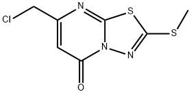 7-(クロロメチル)-2-(メチルチオ)-5H-[1,3,4]チアジアゾロ[3,2-A]ピリミジン-5-オン 化学構造式