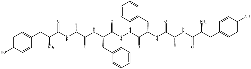 bis(tyrosyl-alanyl-phenylalaninamide)hydrazide Struktur