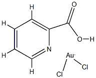 ジクロロ(2-ピリジンカルボキシラト)金 化学構造式