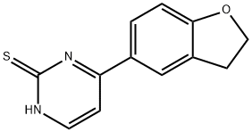 4-(2,3-ジヒドロベンゾフラン-5-イル)ピリミジン-2-チオール 化学構造式