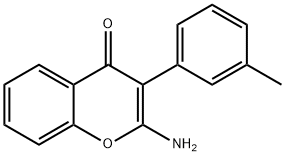 4H-1-Benzopyran-4-one,2-amino-3-(3-methylphenyl)-(9CI) Struktur