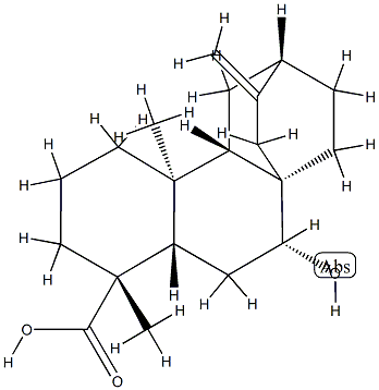 (5β,8R,9β,10α,12S)-7α-Hydroxyatis-16-en-18-oic acid Structure