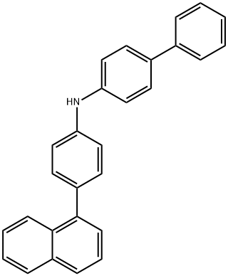 N-[4-(1-ナフチル)フェニル]-4-ビフェニルアミン 化学構造式