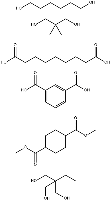 1,3-Benzenedicarboxylic acid, polymer with dimethyl 1,4-cyclohexanedicarboxylate, 2,2-dimethyl-1,3-propanediol, 2-ethyl-2-(hydroxymethyl)-1,3-propanediol, 1,6-hexanediol and nonanedioic acid|