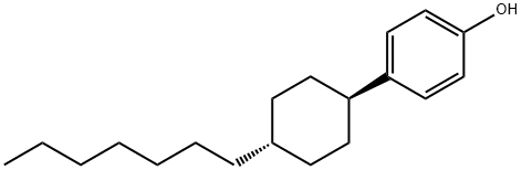 trans-4-(4n-Heptylcyclohexyl)phenol 化学構造式