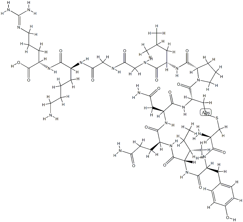 oxytocin, Gly-Lys-Arg- 结构式