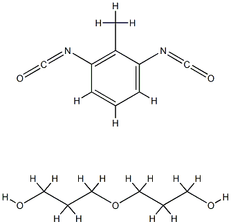 一缩二丙二醇与1,3-二异氰酸根合甲苯的聚合物,9072-93-9,结构式