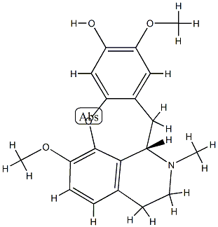[12aS,(+)]-1,2,3,12aβ-Tetrahydro-6,10-dimethoxy-1-methyl-12H-[1]benzooxepino[2,3,4-ij]isoquinoline-9-ol Structure