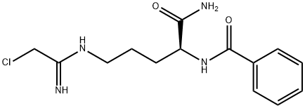 N-[(1S)-1-(氨基羰基)-4 -[(2 - 氯-1-亚氨基乙基氨基]丁基]-苯甲酰胺, 913723-61-2, 结构式