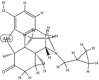 (9α,13α)-17-(シクロプロピルメチル)-4,5β-エポキシ-3,14α-ジヒドロキシモルフィナン-6-オン 化学構造式