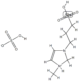 1H-Imidazolium, 1-methyl-3-(3-sulfopropyl)-, sulfate (1:1)
 Structure