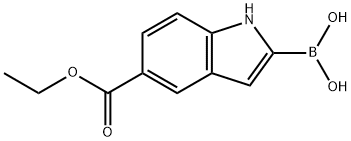 5-(ethoxycarbonyl)-1H-indol-2-ylboronic acid Struktur
