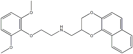 2-((2-(2,6-dimethoxyphenoxy)ethyl)amino)methyl-1,4-dioxane(1,2-b)naphthalene Structure