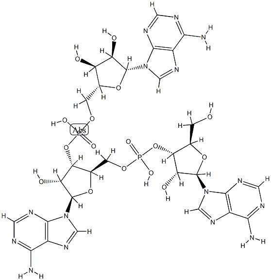 adenylyl-(3'-5')-adenylyl-(3'-5')-adenosine Structure