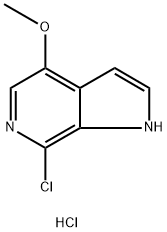 1H-Pyrrolo[2,3-c]pyridine, 7-chloro-4-Methoxy-, hydrochloride (1:1) Structure